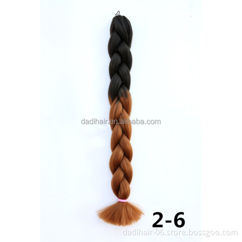 Factory Wholesale Cheap Price colorful Ombre Two Tone yaki Synthetic hair weft expression Jumbo Braiding Hair extensions